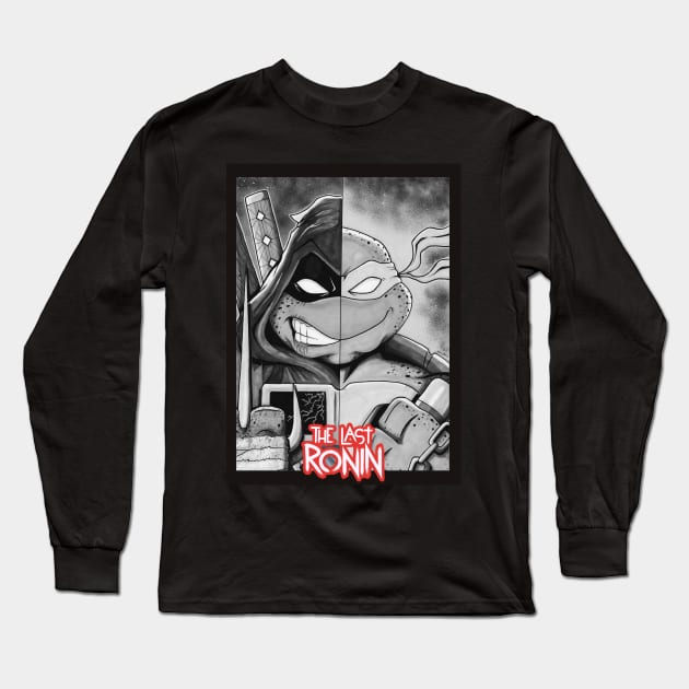 LAST RONIN TURTLE BW Long Sleeve T-Shirt by nicitadesigns